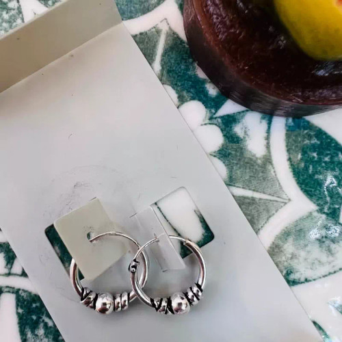 گوشواره ی حلقه ای نقره عیار 925