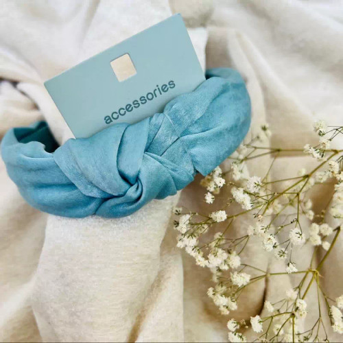 تل گره ای ابی اسمانی برند accessories