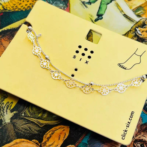 پابند دو لاین نقره ای طرحدار