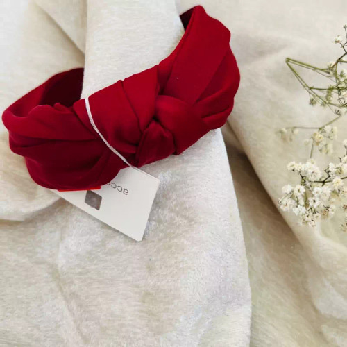 تل گره ای ساتن زرشکی برند accessories