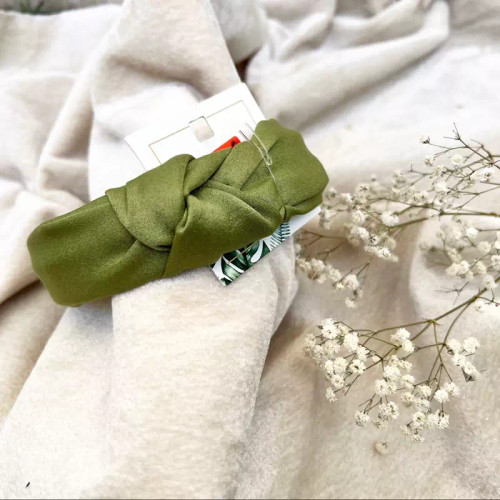تل گره ای وارداتی پارچه ای سبز کم رنگ برند accessories