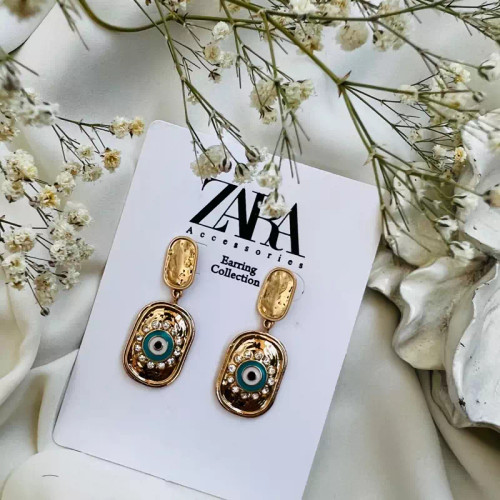 گوشواره چشم زخم zara با کیفیت درجه یک طرح شماره 3